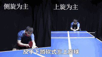 《全民学乒乓发球篇》第45集：反手下蹲侧旋发球技术动作